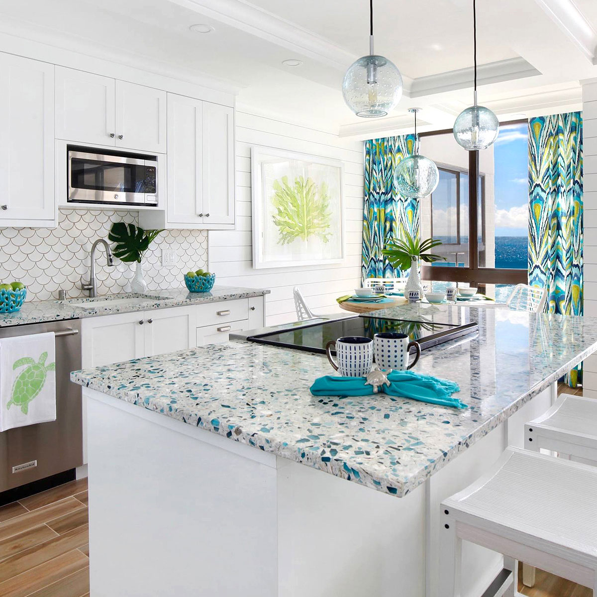 California Recycled Glass Countertops