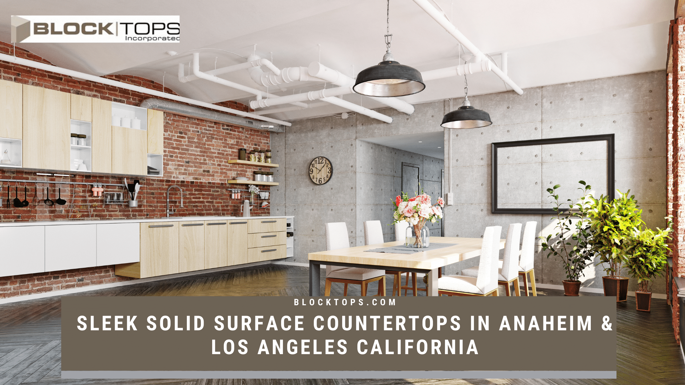 Sleek Solid Surface Countertops in Anaheim & Los Angeles California