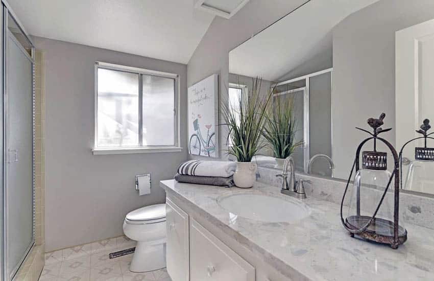 quartz countertops in California bathrooms