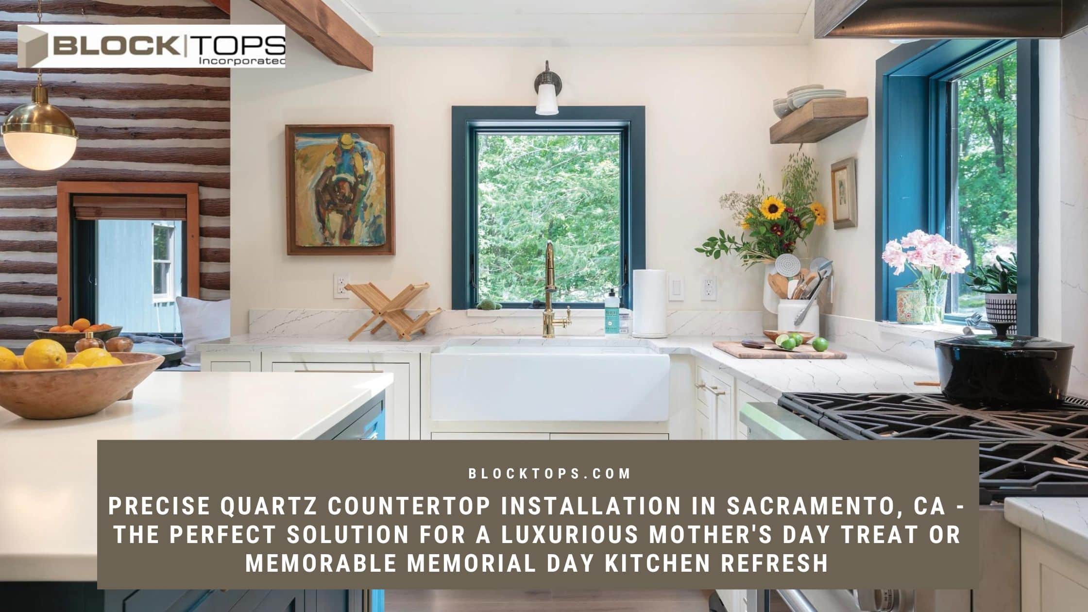 Quartz countertop installation in Sacramento