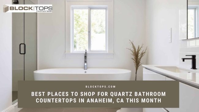 Quartz bathroom countertops in Anaheim