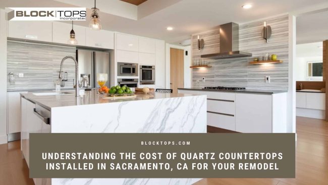 Cost of quartz countertops installed in Sacramento