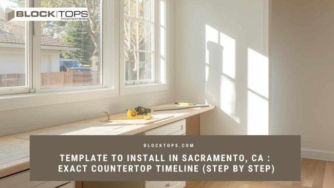 countertop install timeline Sacramento