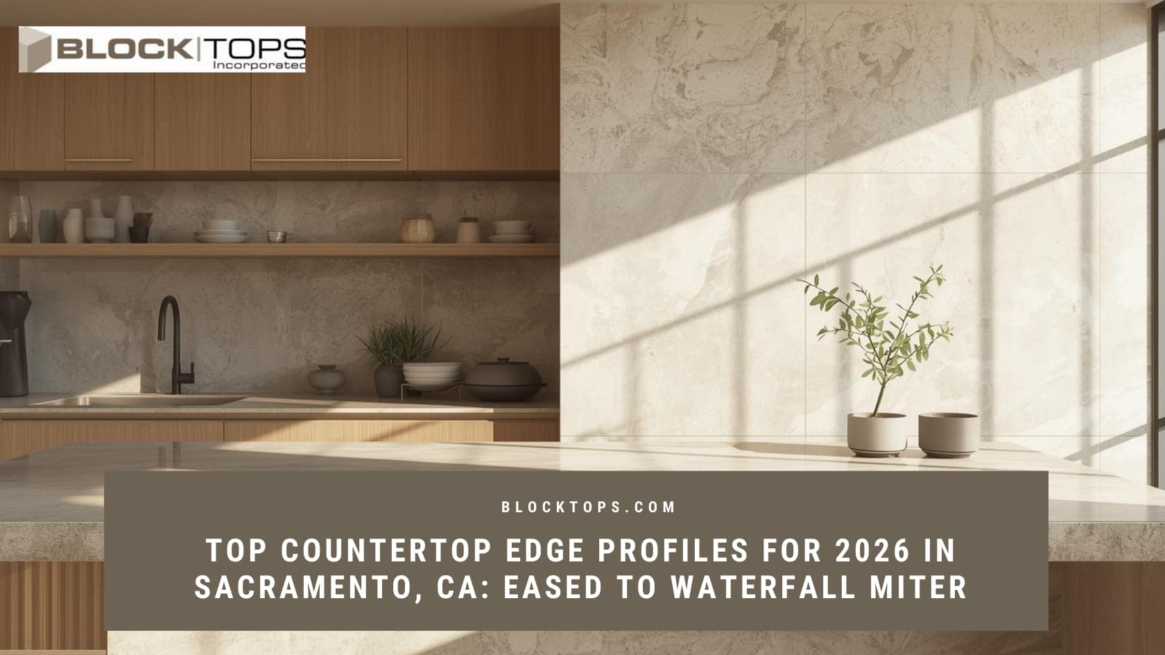 Top Countertop Edge Profiles for 2026 in Sacramento, CA_ Eased to Waterfall Miter countertop edge profiles 2026 Sacramento