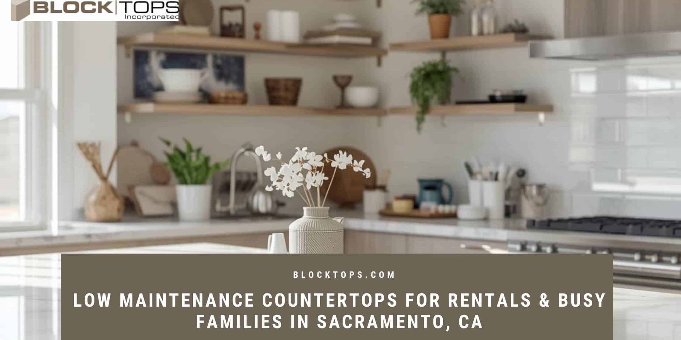 low maintenance countertops rentals families
