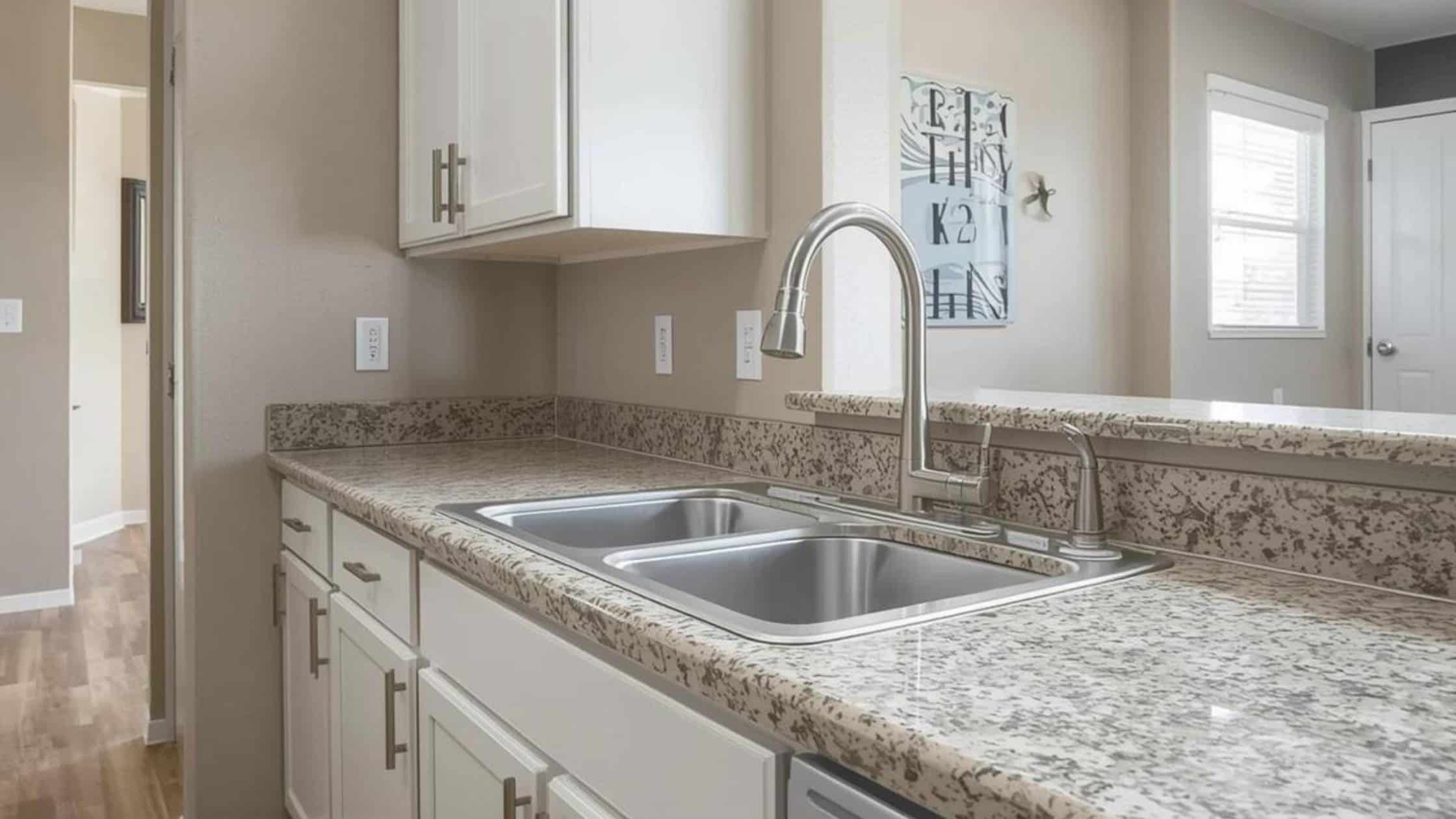 low maintenance countertops rentals families