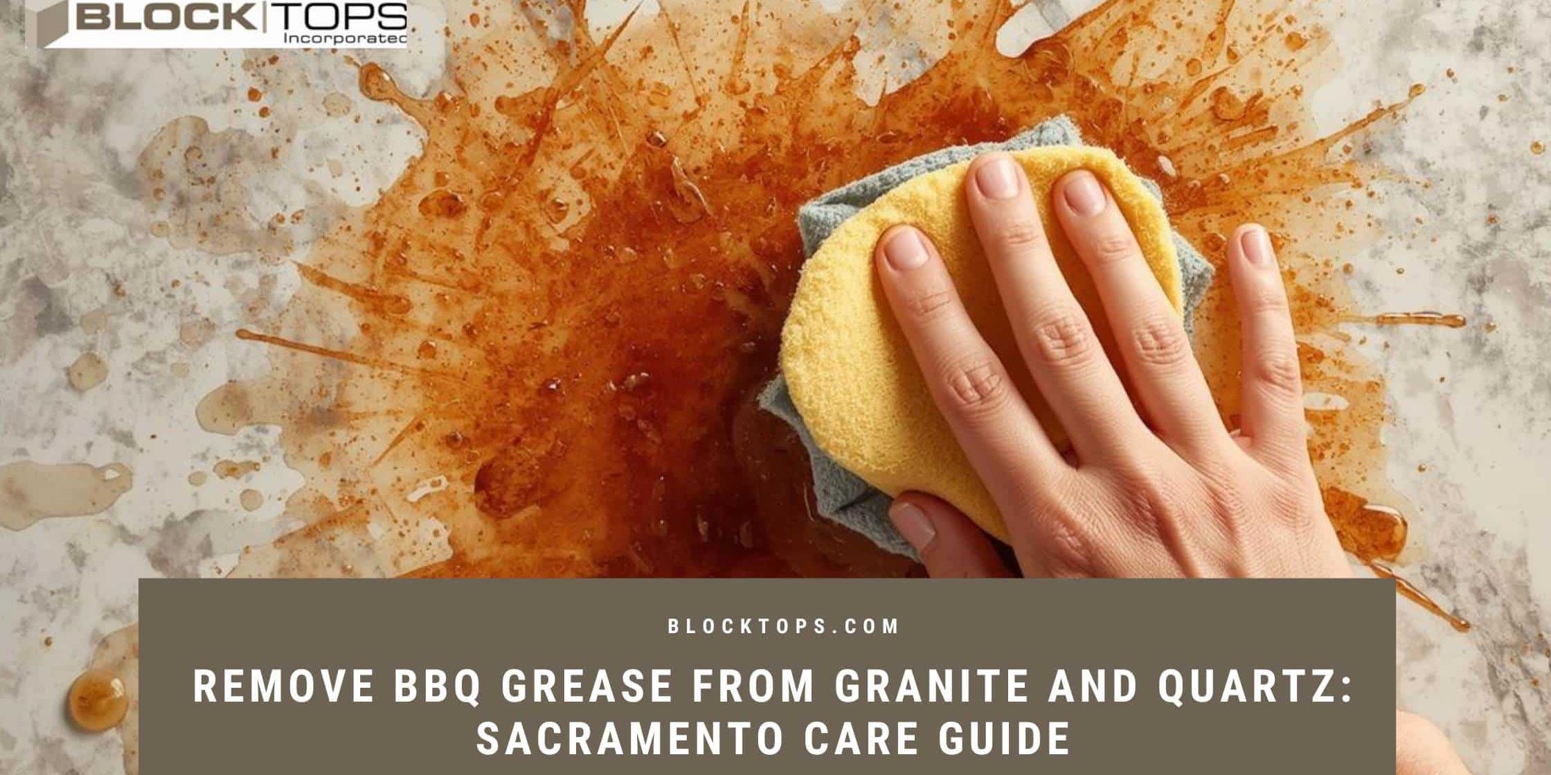 Remove BBQ Grease from Granite and Quartz_ Sacramento Care Guide grease stain removal granite quartz Sacramento