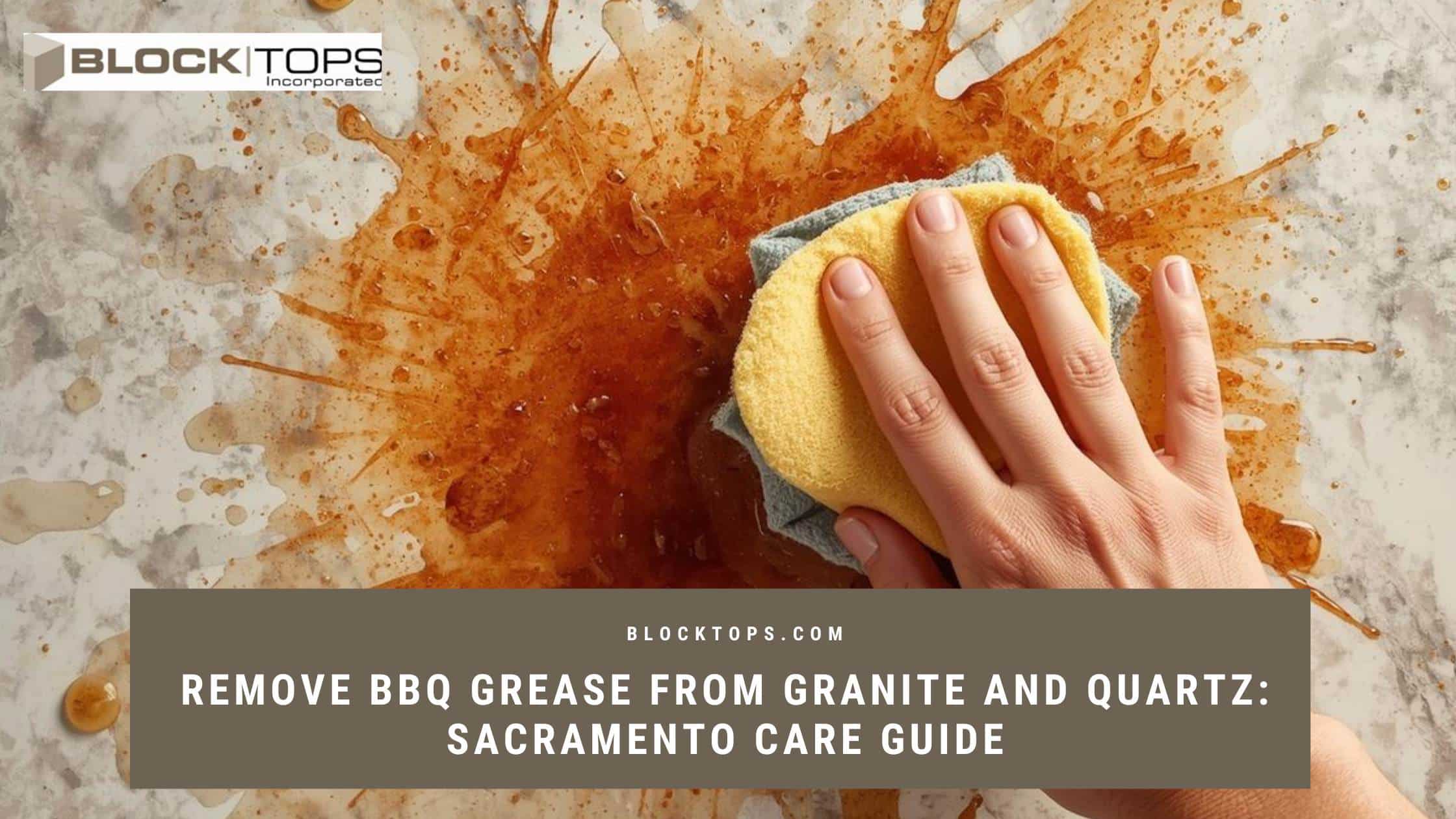 Remove BBQ Grease from Granite and Quartz_ Sacramento Care Guide grease stain removal granite quartz Sacramento