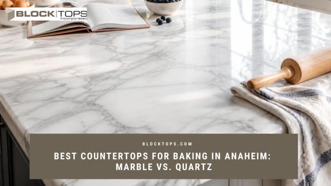 best countertop for baking marble vs quartz Anaheim