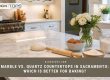 best countertop for baking marble vs quartz Sacramento
